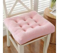 GAOXIAO Coussins de Chaise avec Rubans, Antidérapants Coussin D'assise Confortables Lavables, Rembourrage de Chaise Idéal pour la Maison et Le Jardin l'extérieur(Size:1pc 40 x 40cm,Color:Rose Clair)