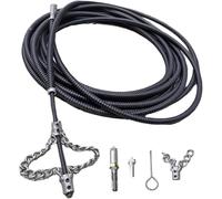 GAOXIAO Furet Électrique Deboucheur Canalisation Professionnel, Chaîne de Détartrage D'égout Flex-Shaft, pour Canalisations en PVC Toilettes Bacs Graisse Chaudières 10 m