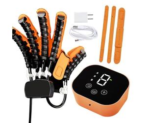 GAOXIAO Gants de Rééducation Robotisés, Gants de Robot de Rééducation pour Le Soulagement de la Paralysie des Mains, Gants de Rééducation des Doigts pour la Spasticité Électrique(Size:m,Color:Gauche)
