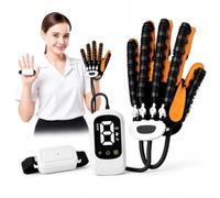 GAOXIAO Gants Robotisé de Rééducation de la Main, Gants Robotisés de Rééducation des Doigts pour Hémiplégie AVC, Modes/Engrenages Réglables, Soulagent Les Spasmes Left M