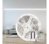 Gaoxun Bande LED à piles, 3 m, 180 LED, blanc froid, 6000 K, à piles, avec télécommande, 8 modes, minuterie, découpable, étanche, pour décoration de la maison