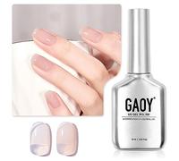 GAOY Jelly Nude Gel Vernis à ongles, 16 ml Sheer Thé au lait Translucide Soak Off Gel Polish, UV Light Cure for Nail Art DIY, Couleur 1524, Milk Tea