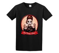 GAOYEA Bianca Del Rio Not Today Satan! Unisex 100% Cotton Short-Sleeve T-Shirts Black M