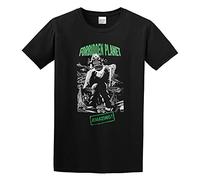 GAOYEA Forbidden Planet 1956 Sci FI Action Movie Amazing Robot Poster Unisex 100% Cotton Short-Sleeve T-Shirts Black XXXL