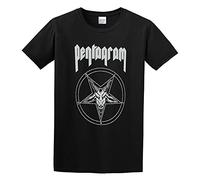 GAOYEA Pentagram Relentless Unisex 100% Cotton Short-Sleeve T-Shirts Black M