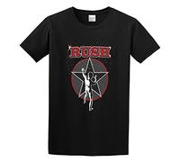 GAOYEA Rush 2112 Graphic Unisex 100% Cotton Short-Sleeve T-Shirts Black M