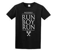 GAOYEA Woodkid Run Boy Run Graphic Top Unisex 100% Cotton Short-Sleeve T-Shirts Black XL