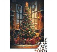 GAOYUCHUN Beautiful Christmas Tree Puzzle 1000 Pieces Puzzle Classique Jeu D'adresse pour Toute La Famille pour Enfants Et Adultes Cadeaux 1000pcs (75x50cm)