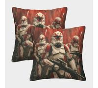 GAOYUCHUN Star Wars Housse De Coussin Ensemble De 2 pour Chambre, Canapé, Chaise, Lit,Jardin Confort Et Douceur Garantis Taies d'oreiller pour Chambre À Coucher 40x40cm
