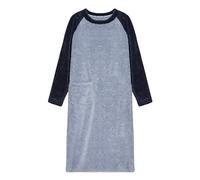 GaoYunQin Hommes Chemise de Nuit Robe Chemises de Nuit Longues pour Hommes Vêtements de Nuit a Manches Longues, Accueil Vêtements de Nuit avec 1 Poches, Robe Chaude a Manches Longues (Color : Blue)