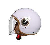 GAOZCTT Casque Moto Demi-Ouvert Homologué ECE Jet Coupe-Vent Homme Et Femme 3/4 Vintage Style Rétro avec Visière Et Jugulaire Ajustable Boucle