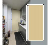 GAOzhenq Portes Pliantes plissées avec Cadre en Aluminium et Tissu alvéolaire pour Cuisine, Chambre, Salle de Bain, buanderie, portillon intérieur rétractable en accordéon (Jaune 193 x 203,2 cm)