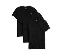 GAP 3-Pack V-Neck Tee T-Shirt, Noir véritable, Taille M Homme
