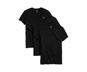 GAP 3-Pack V-Neck Tee T-Shirt, Noir véritable, Taille M Homme