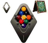 Gap-Free Professional Billiard Rack System - Heavy Duty Solid Wood Triangle/Diamond Rack for 8-Ball/9-Ball | Precision-Engineered, Adjustable Pool Table Accessories(9-BALL)