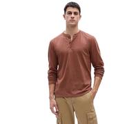 GAP Henley doux à manches longues pour homme, Brun roux, Taille S