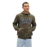 Gap Heritage Logo Full Zip Hoodie Sweatshirt à Capuche, Mousse Noire, Large Homme
