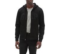 GAP Heritage Logo Full Zip Hoodie Sweatshirt à Capuche, Noir véritable, X-Small Homme