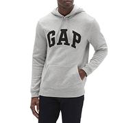 GAP Heritage Logo Pullover Hoodie Maillot de survêtement, Gris Clair chiné, Medium Homme