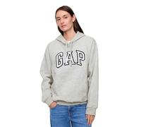 GAP Logo Hoodie Hooded Full Zip Sweatshirt Maillot de survêtement, Clair, chiné, Gris, L Femme