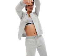 GAP Logo Hoodie Hooded Full Zip Sweatshirt Maillot de survêtement, Gris Clair chiné, X-Large Femme