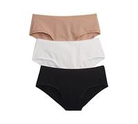 GAP Lot de 3 hipsters en coton bio extensible pour femme Noir Taille M, True Black Multi, Medium