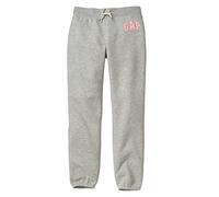 GAP Pantalon de jogging à enfiler avec logo pour fille, Gris chiné, L