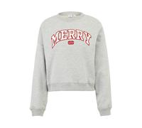Gap Petite Sweat-shirt gris chiné / rouge / blanc, Taille M