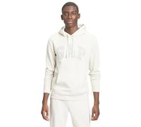 GAP Sweat à capuche Heritage avec logo pour homme, Blanc écru, X-Large