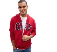 GAP Sweat à capuche zippé avec logo Heritage pour homme, Pomme rouge, Large