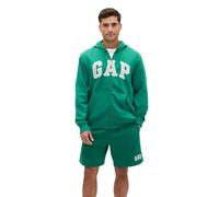Gap Sweat à Capuche zippé avec Logo Heritage, Vert des Fêtes, Medium