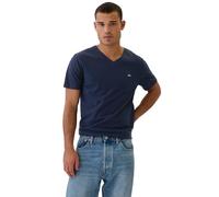 GAP T-shirt à col en V avec logo doux pour homme, Tapisserie Bleu, Taille L