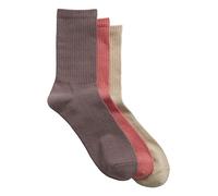 GAP V-3er-paquet de Chaussettes Crew, Kaki, Taille Unique Homme