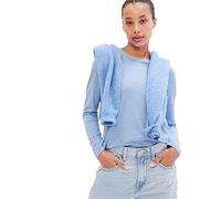 GAP V-ls Foreversoft Crew SLD T-Shirt, Bleu Vent, XXL Femme