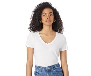 GAP V-SS Fav V SLD T-Shirt, Blanc, Taille S Femme