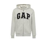 GAP Sweat à capuche zippé avec logo Heritage pour homme, Gris clair chiné, Small