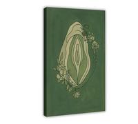 GAPKJGTS Impression sur toile abstraite féminine vulve pour décoration de chambre à coucher, bureau, chambre, cadeau, 60 x 90 cm
