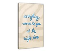 GAPKJGTS Impression sur toile « Everything At The Right Time » - Décoration murale pour salon, chambre à coucher - 60 x 90 cm