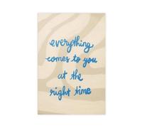 GAPKJGTS Impression sur toile « Everything At The Right Time » - Décoration murale pour salon, chambre à coucher - 30 x 45 cm