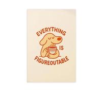 GAPKJGTS Impression sur toile « Everything Is Figureoutable Positive Affirmations » - Décoration de chambre à coucher, bureau, chambre - Cadeau - 30 x 45 cm