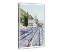 GAPKJGTS Impression sur toile paysage aquarelle Provence France - Décoration murale pour salon, chambre à coucher - 30 x 45 cm