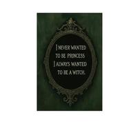 GAPKJGTS Poster sur toile avec citation de sorcière non princesse, gothique, féministe, décoration murale pour salon, chambre à coucher, 20 x 30 cm