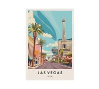 GAPKJGTS Poster sur toile Las Vegas Travel USA pour décoration de chambre à coucher, bureau, chambre, cadeau 40 x 60 cm