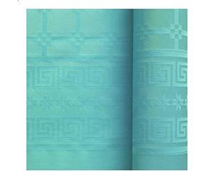 Gappy - Nappe Papier DAMASSÉ 6X1.18M Turquoise