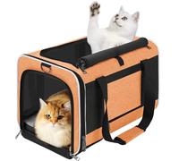 GAPZER Grand sac de transport pour chat Shih-Tzu à coque souple, 45,7 x 30,5 x 30,5 cm, ouverture sur le dessus, niche de voyage en maille pour chien maltais, 4,5 kg, sac de transport pour animal de