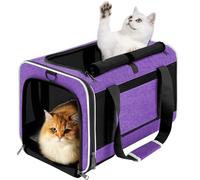 GAPZER Sac de transport pliable pour grand chat de 9 kg + / Cage de transport souple pour petit chien 5,4 kg Charge par le dessus / Sac de transport pliable en maille / Cage de transport robuste pour