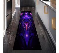 Gaqinhh Fantastique Loup Tapis de Cuisine Devant Evier Antidérapant Lavable 80 x 300 cm, Mystique Animal Abstrait Magique Tapis de Passage Interieur Entrée pour Salon Bureau Chambre à Coucher