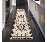 Gaqinhh Vintage Aztèque Ethnique Tapis Cuisine Devant Evier Lavable et Antidérapant, Amérindiens du Sud-Ouest Tapis Couloir Long Absorbant Carpet de Passage Antidérapant 80 x 350 cm
