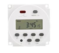 Gaqqee 1 seconde intervalle 12 V 24 V 110 V 220 V minuterie numérique LED interrupteur 7 jours hebdomadaire Programmable relais de temps programmateur CN101S(12V Without Wires)