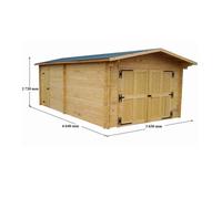 Garage 24,23m² en bois massif